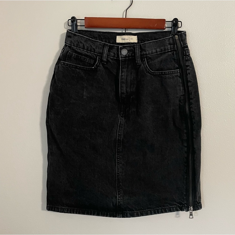 Gap 1969 Black Denim Pencil Skirt